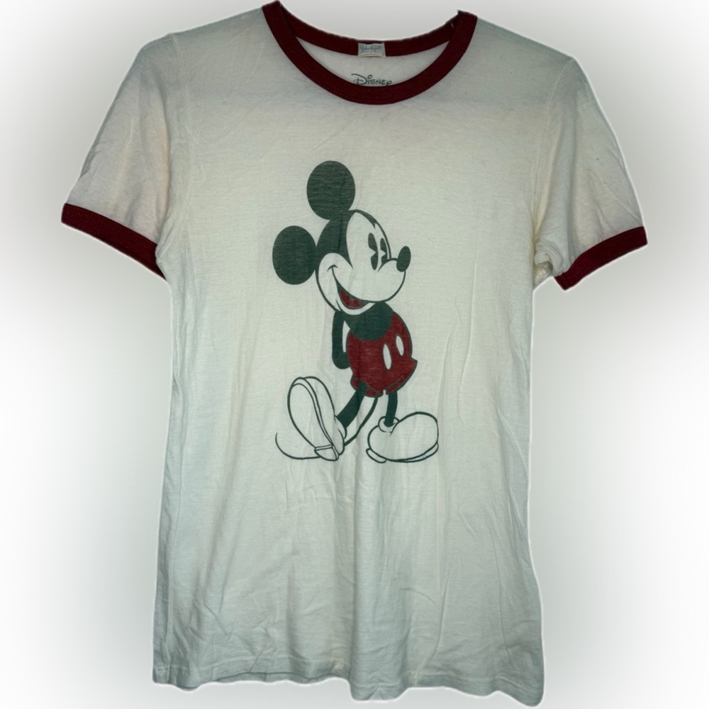 Disney X John Galt (Brandi Melville) Mickey Mouse Ringer T-Shirt One Size